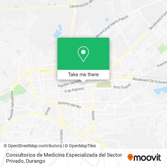 Consultorios de Medicina Especializada del Sector Privado map