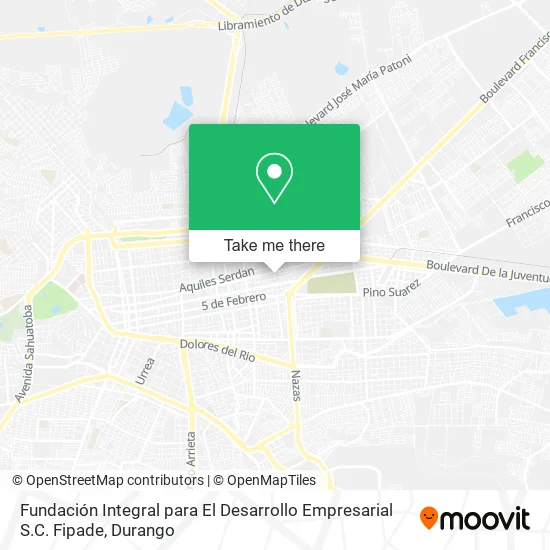 Mapa de Fundación Integral para El Desarrollo Empresarial S.C. Fipade