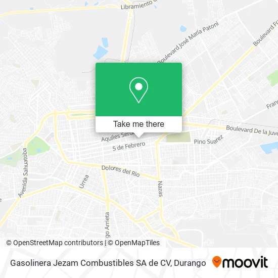 Mapa de Gasolinera Jezam Combustibles SA de CV