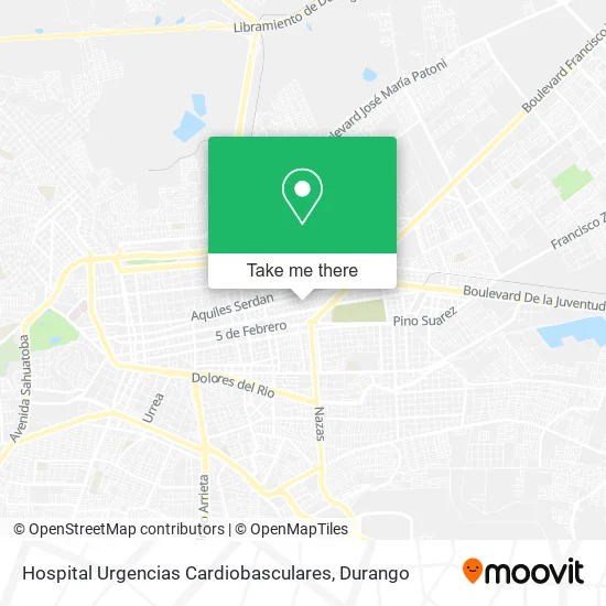 Hospital Urgencias Cardiobasculares map