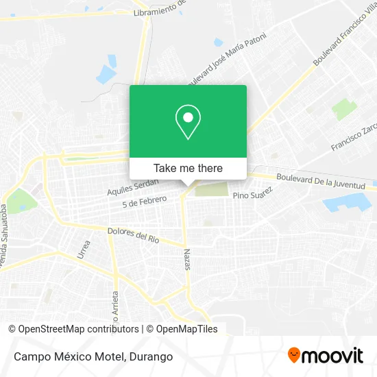 Campo México Motel map