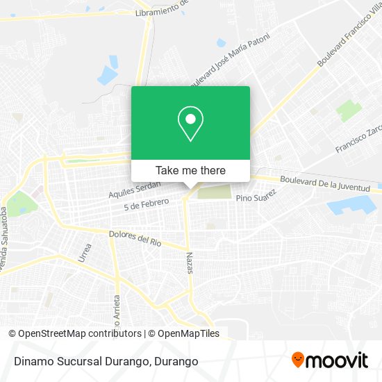 Mapa de Dinamo Sucursal Durango