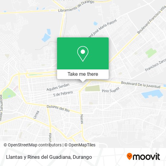 Llantas y Rines del Guadiana map