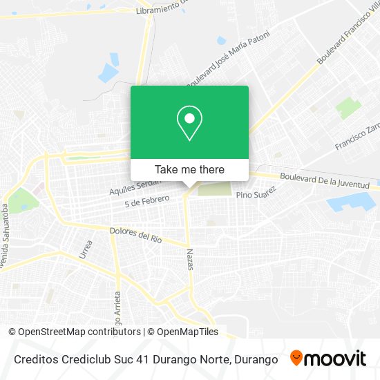 Creditos Crediclub Suc 41 Durango Norte map