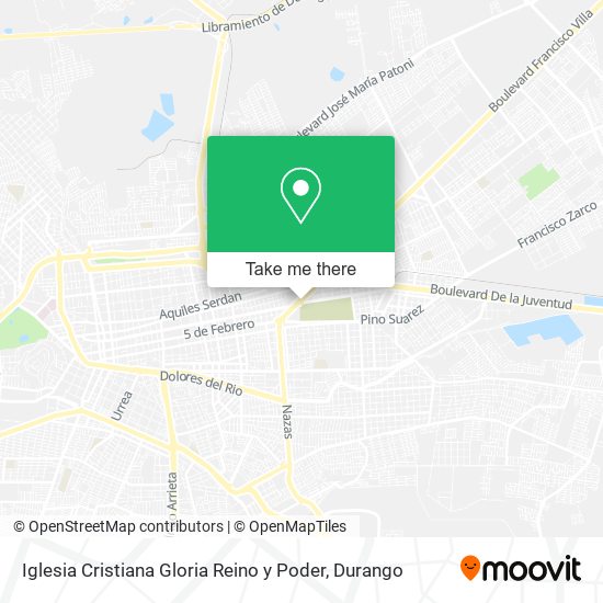 Iglesia Cristiana Gloria Reino y Poder map