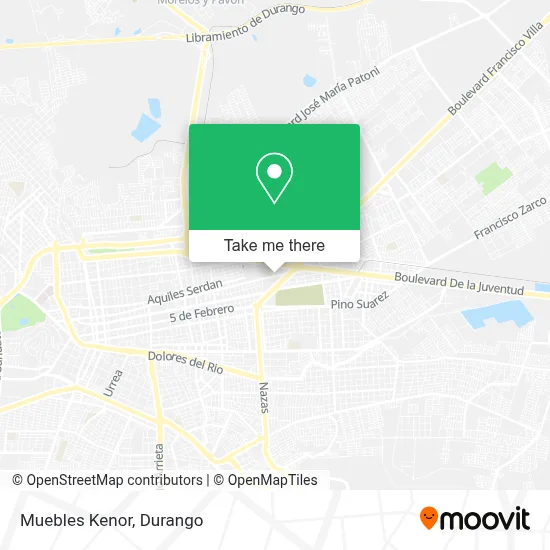 Muebles Kenor map