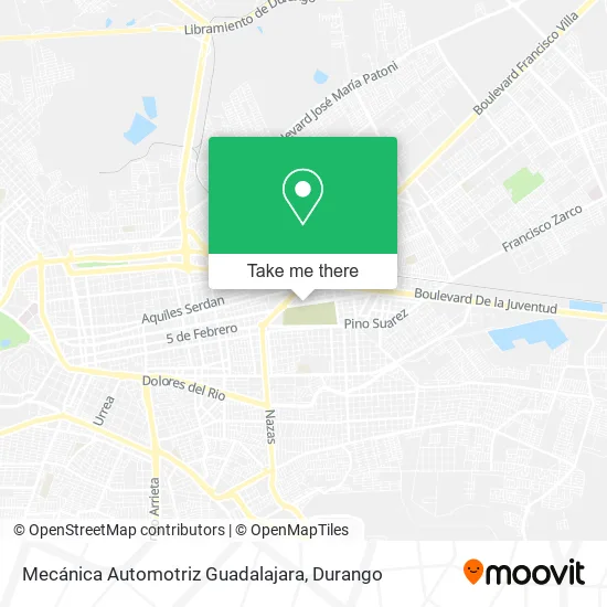 Mecánica Automotriz Guadalajara map