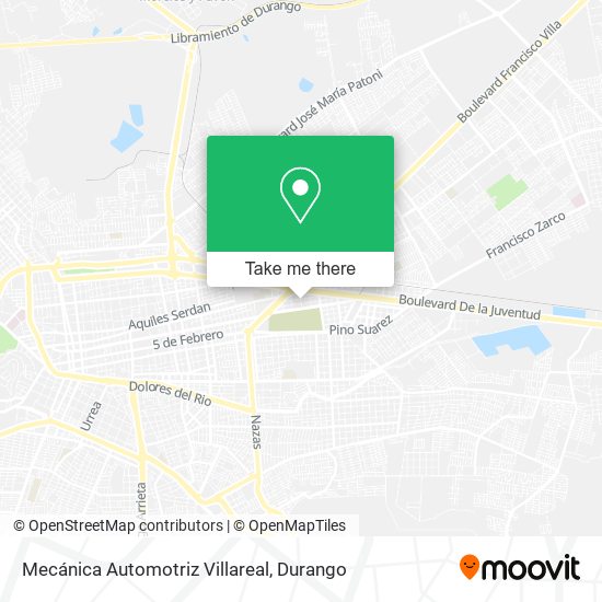 Mapa de Mecánica Automotriz Villareal