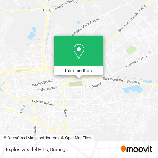 Explosivos del Pitic map