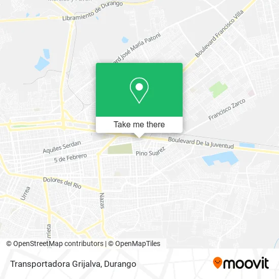 Mapa de Transportadora Grijalva