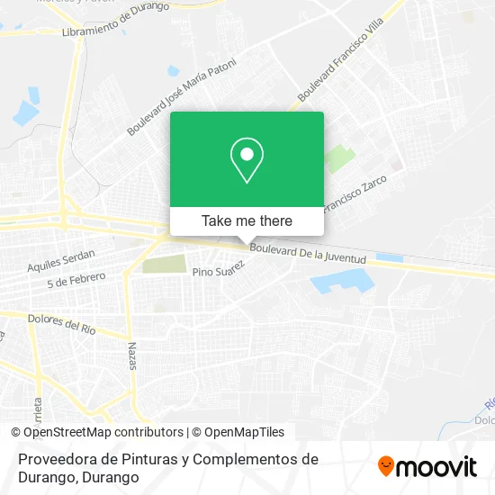 Proveedora de Pinturas y Complementos de Durango map