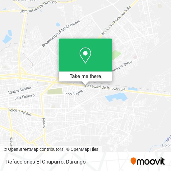 Refacciones El Chaparro map