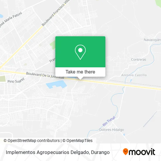 Mapa de Implementos Agropecuarios Delgado