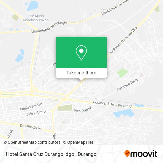 Hotel Santa Cruz Durango, dgo. map