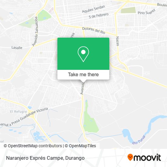 Mapa de Naranjero Exprés Campe