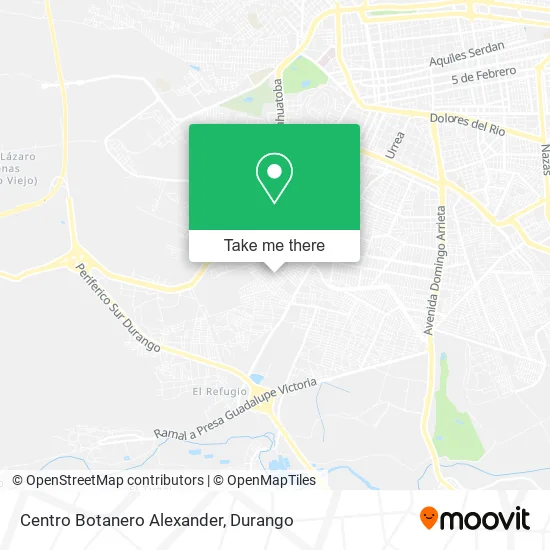 Centro Botanero Alexander map