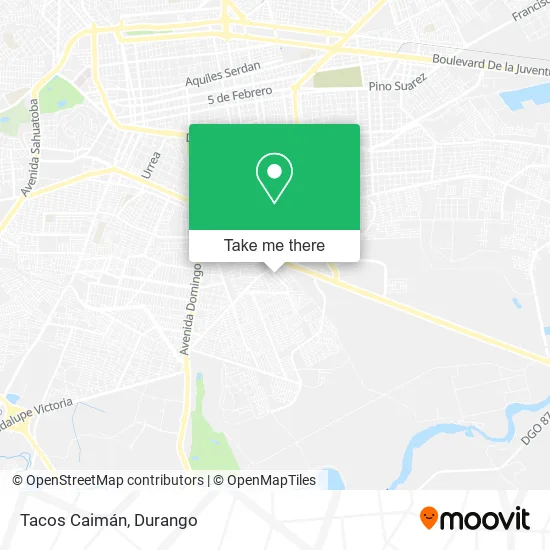 Mapa de Tacos Caimán