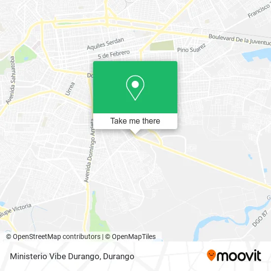Ministerio Vibe Durango map