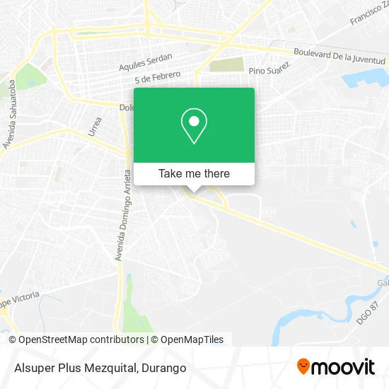 Mapa de Alsuper Plus Mezquital