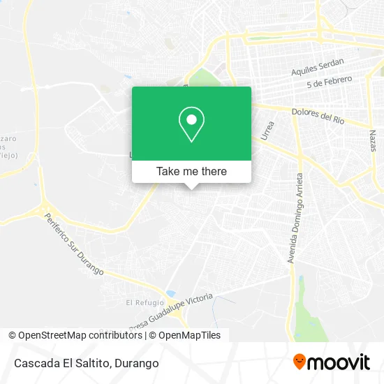 Mapa de Cascada El Saltito