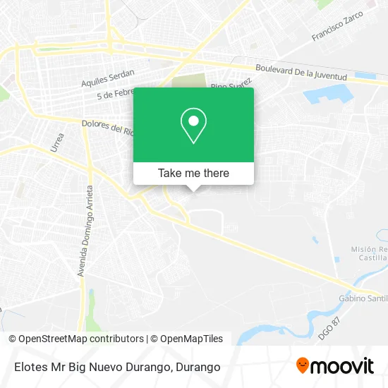 Mapa de Elotes Mr Big Nuevo Durango