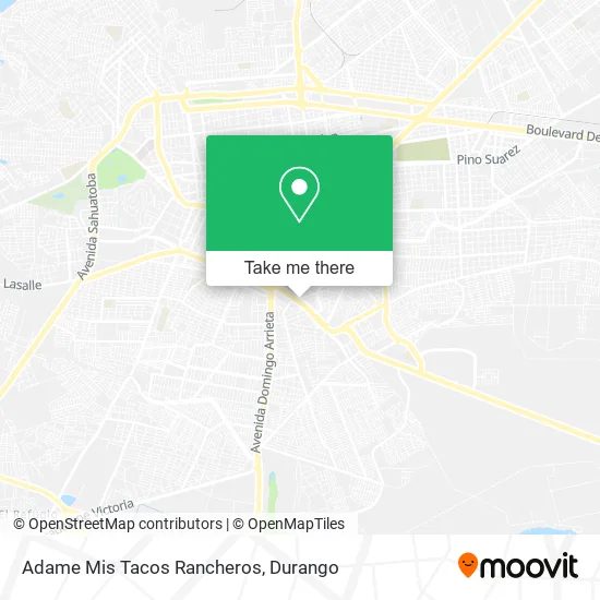 Mapa de Adame Mis Tacos Rancheros