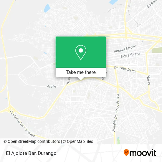 Mapa de El Ajolote Bar