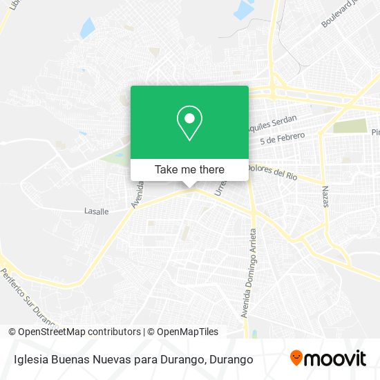 Mapa de Iglesia Buenas Nuevas para Durango