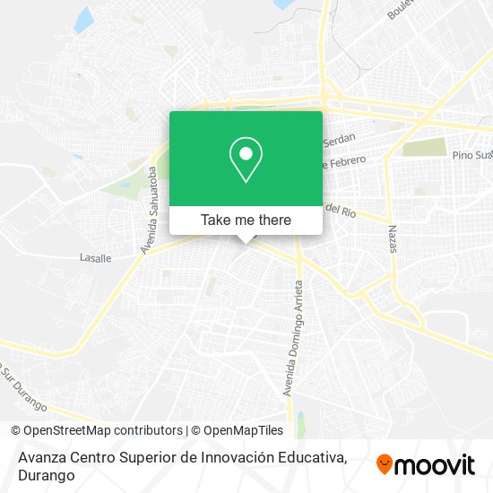 Mapa de Avanza Centro Superior de Innovación Educativa