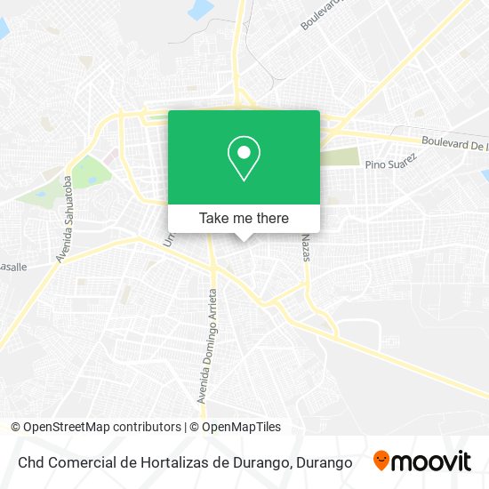 Mapa de Chd Comercial de Hortalizas de Durango