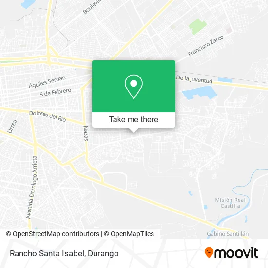 Rancho Santa Isabel map