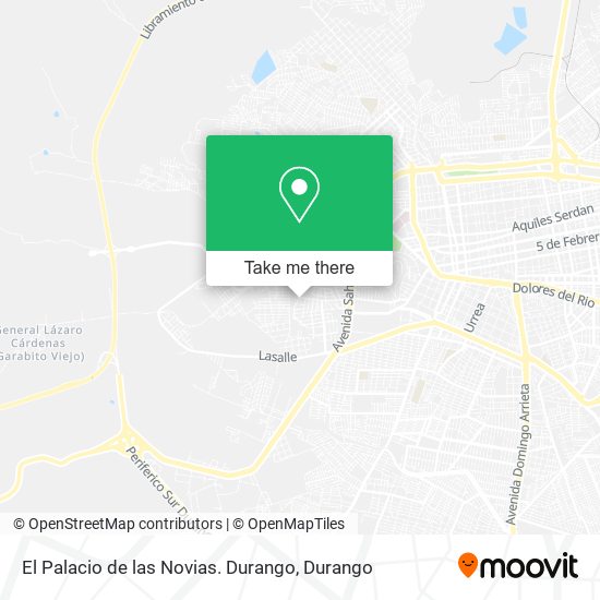 El Palacio de las Novias. Durango map