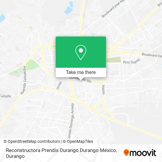 Mapa de Reconstructora Prendis Durango Durango México