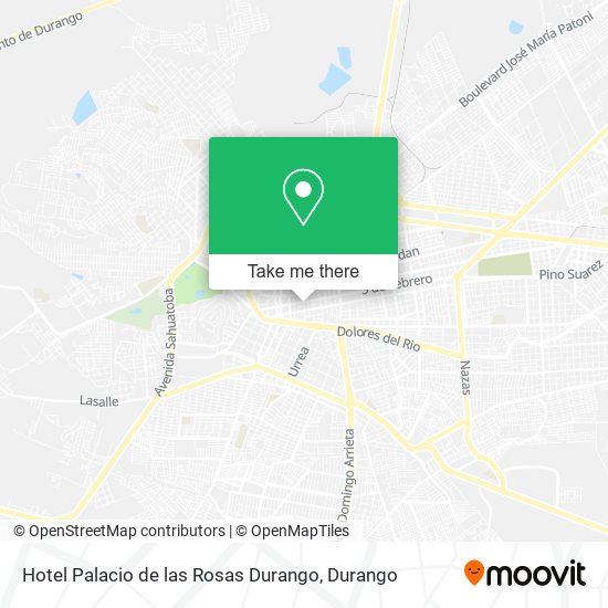 Hotel Palacio de las Rosas Durango map