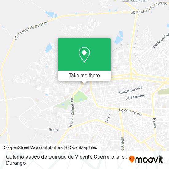 Colegio Vasco de Quiroga de Vicente Guerrero, a. c. map