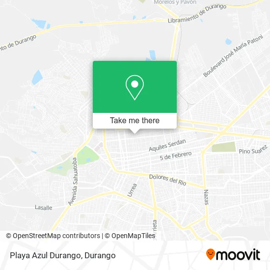Playa Azul Durango map