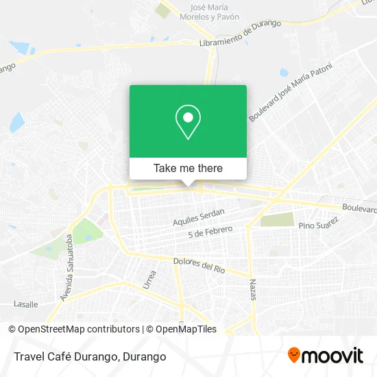 Mapa de Travel Café Durango