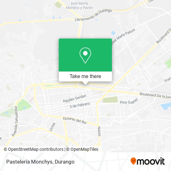Pastelería Monchys map