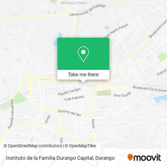 Mapa de Instituto de la Familia Durango Capital