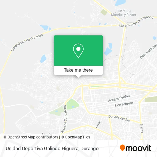 Mapa de Unidad Deportiva Galindo Higuera