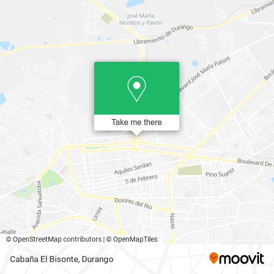 Mapa de Cabaña El Bisonte