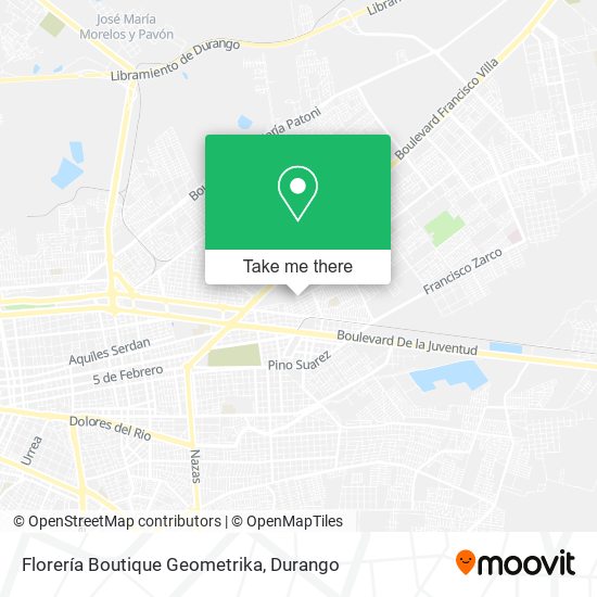 Mapa de Florería Boutique Geometrika