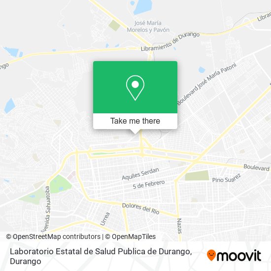 Laboratorio Estatal de Salud Publica de Durango map