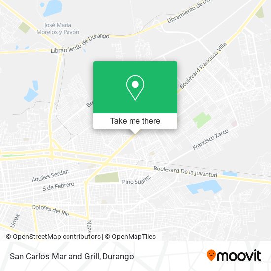 San Carlos Mar and Grill map