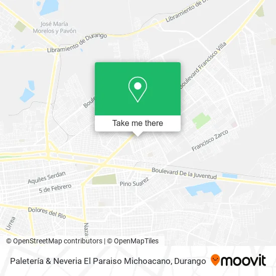 Mapa de Paletería & Neveria El Paraiso Michoacano