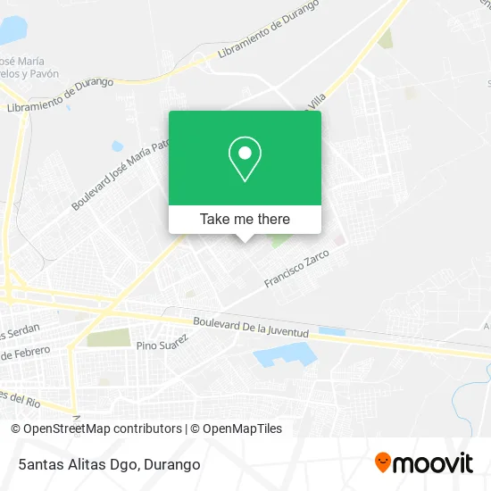 Mapa de 5antas Alitas Dgo
