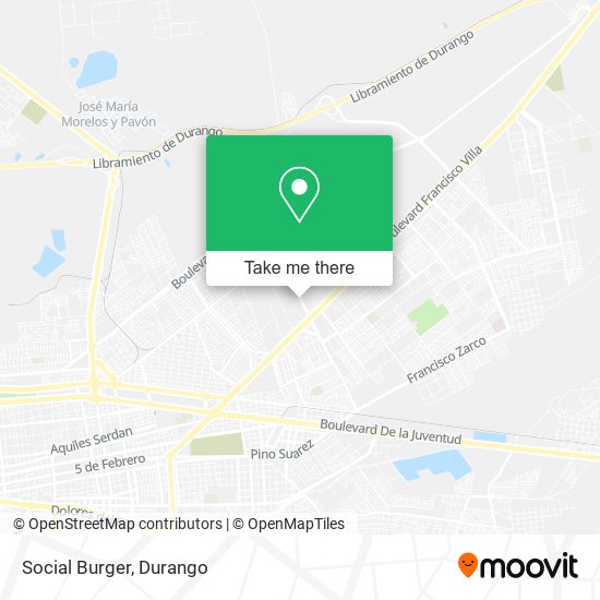Mapa de Social Burger