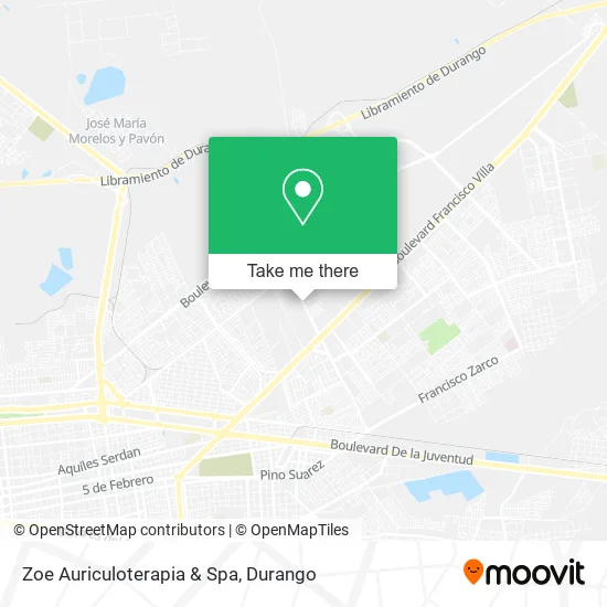 Mapa de Zoe Auriculoterapia & Spa