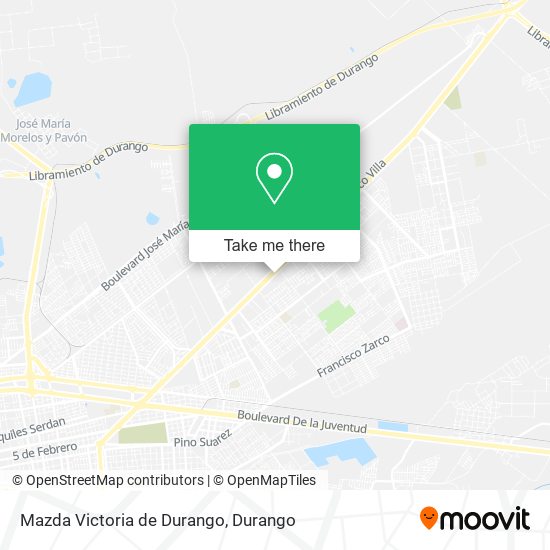 Mazda Victoria de Durango map