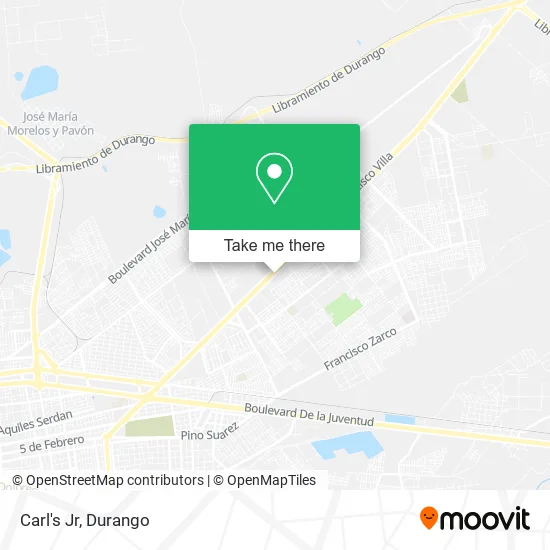 Carl's Jr map